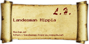 Landesman Hippia névjegykártya